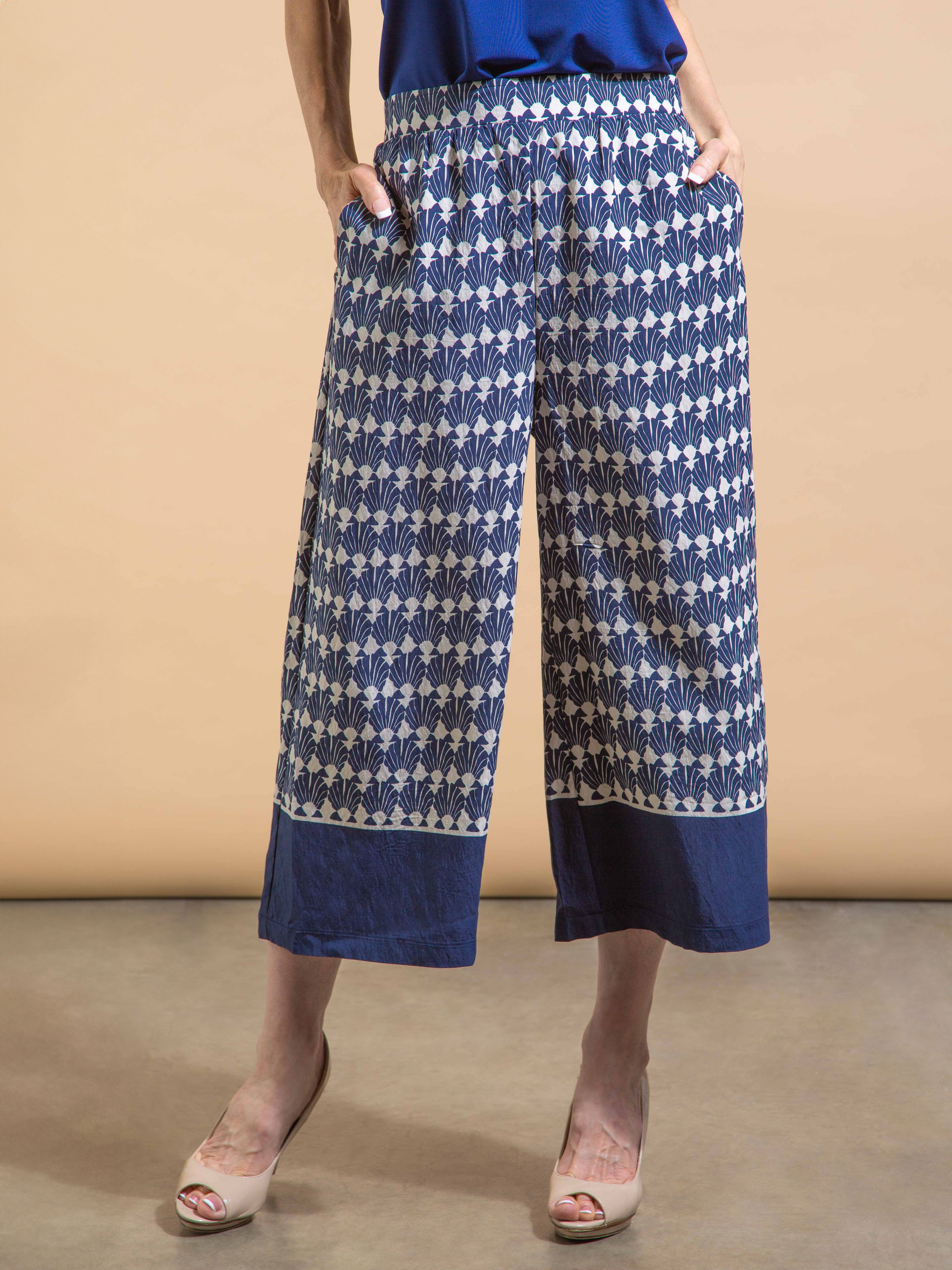 Pull-On Printed Gaucho Pant Image 1