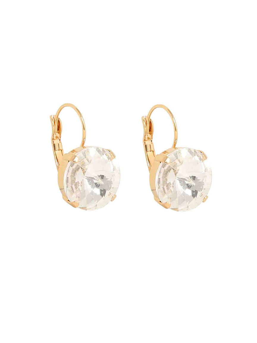 Crystal Leverback Earrings
