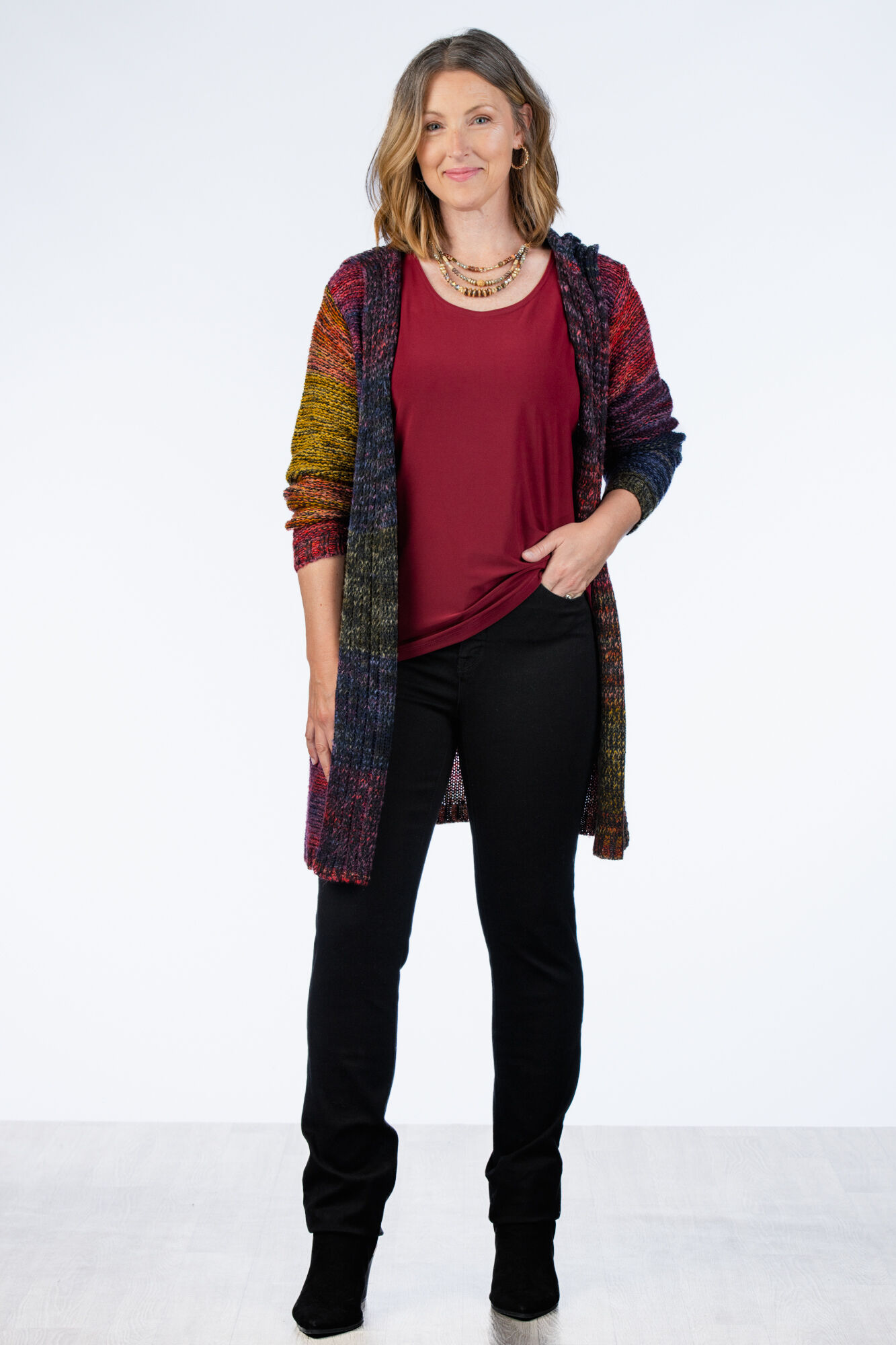 Colorful Spacedye Cardigan Image 3