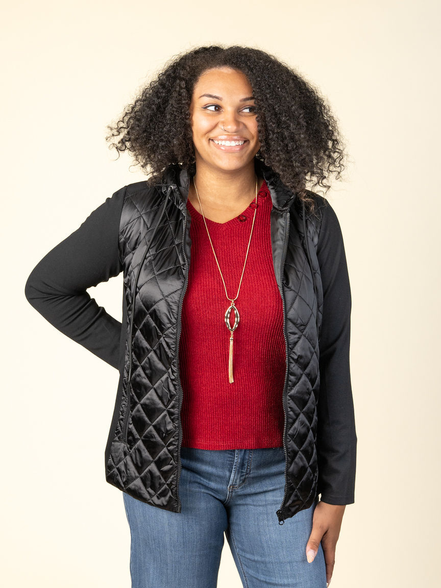 Double Fabric Hooded Jacket