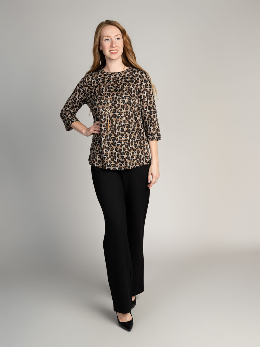 3/4 Sleeve Hacci Top Image 4