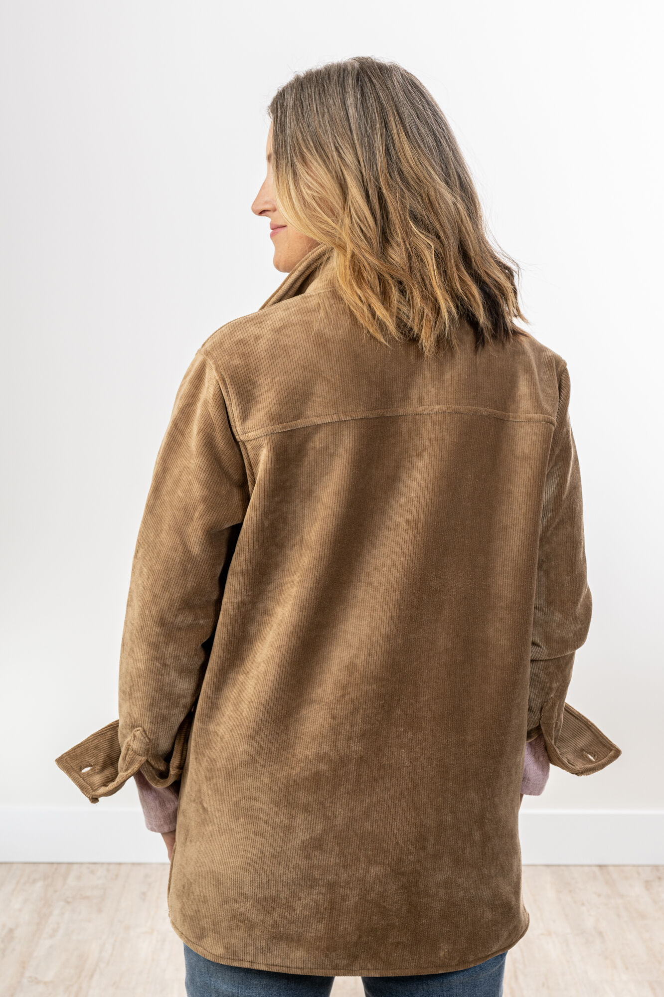 Brown Country Velvet Shacket Image 2