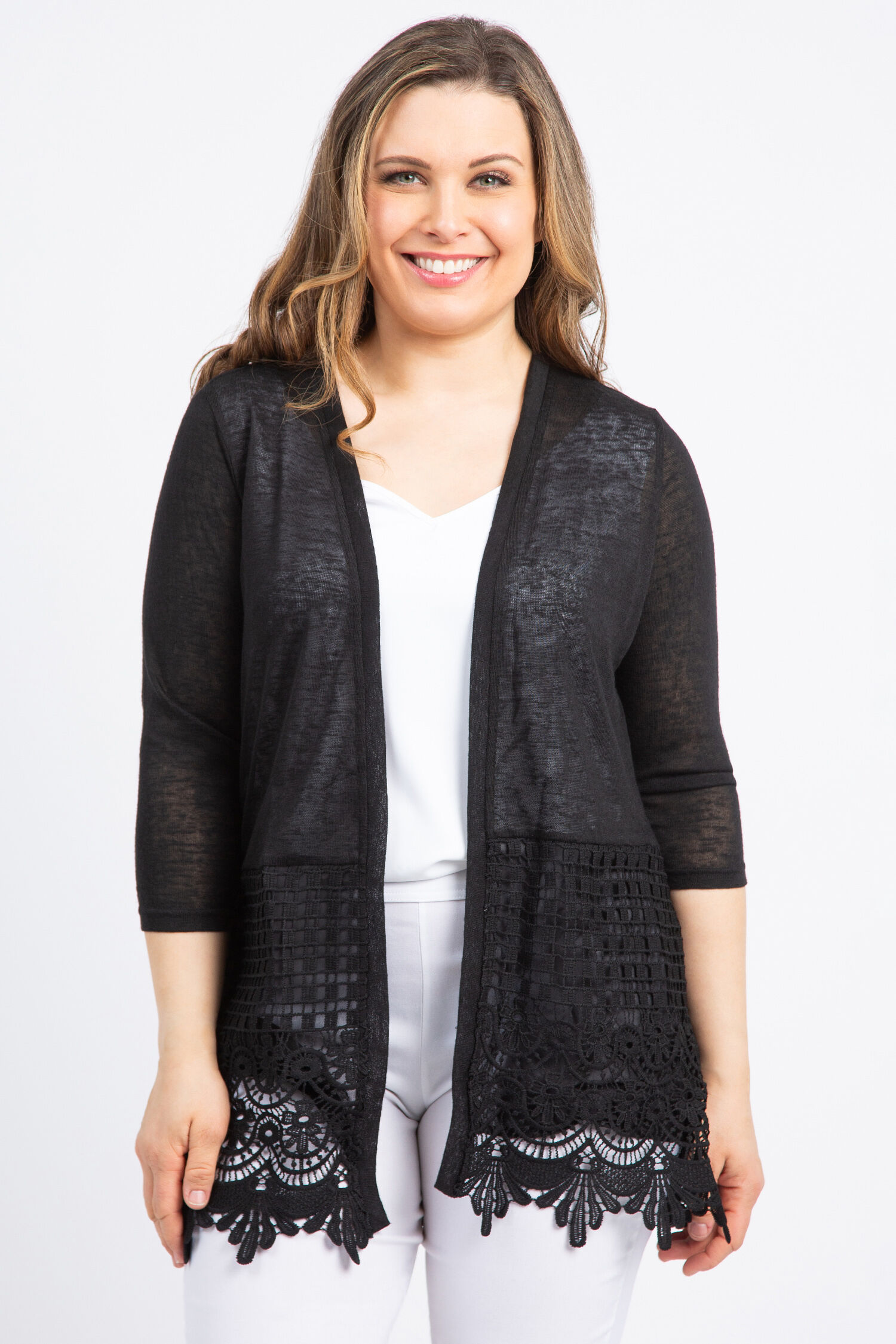 Lace Hem Cardigan Image 1