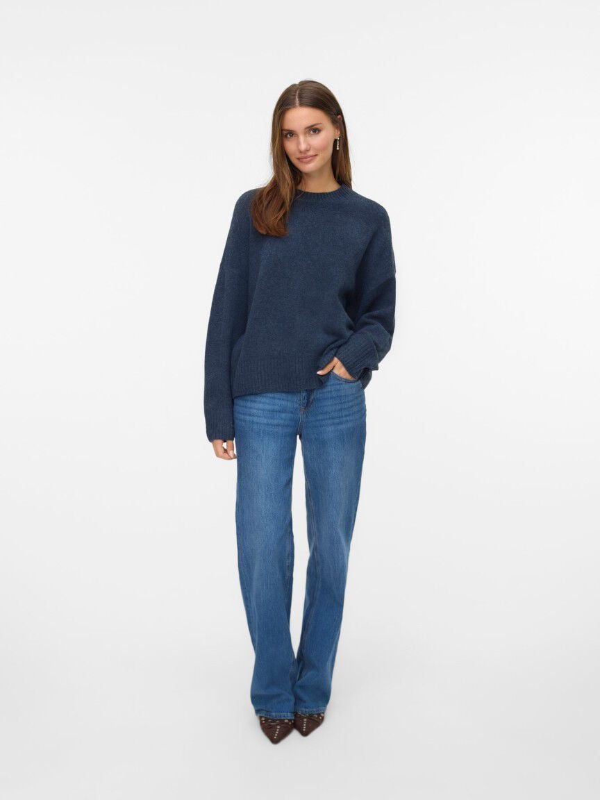 Dropped Shoulder Crew Neck Sweater Image 4