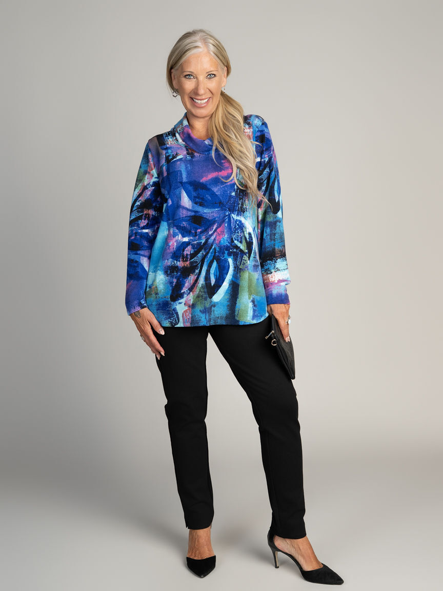 Long Sleeve Cowl Neck Top