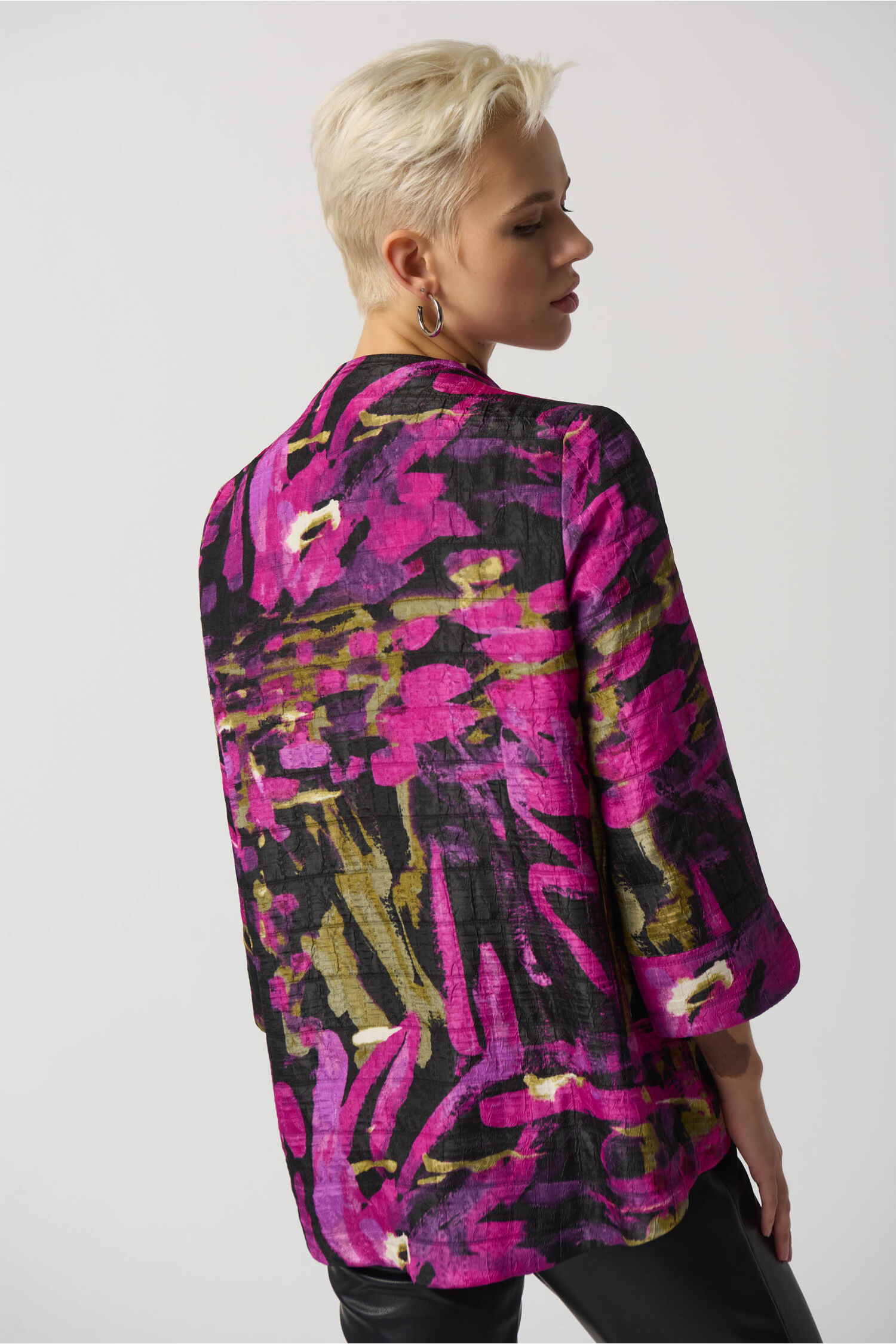 Abstract Print Trapeze Jacket  Image 5