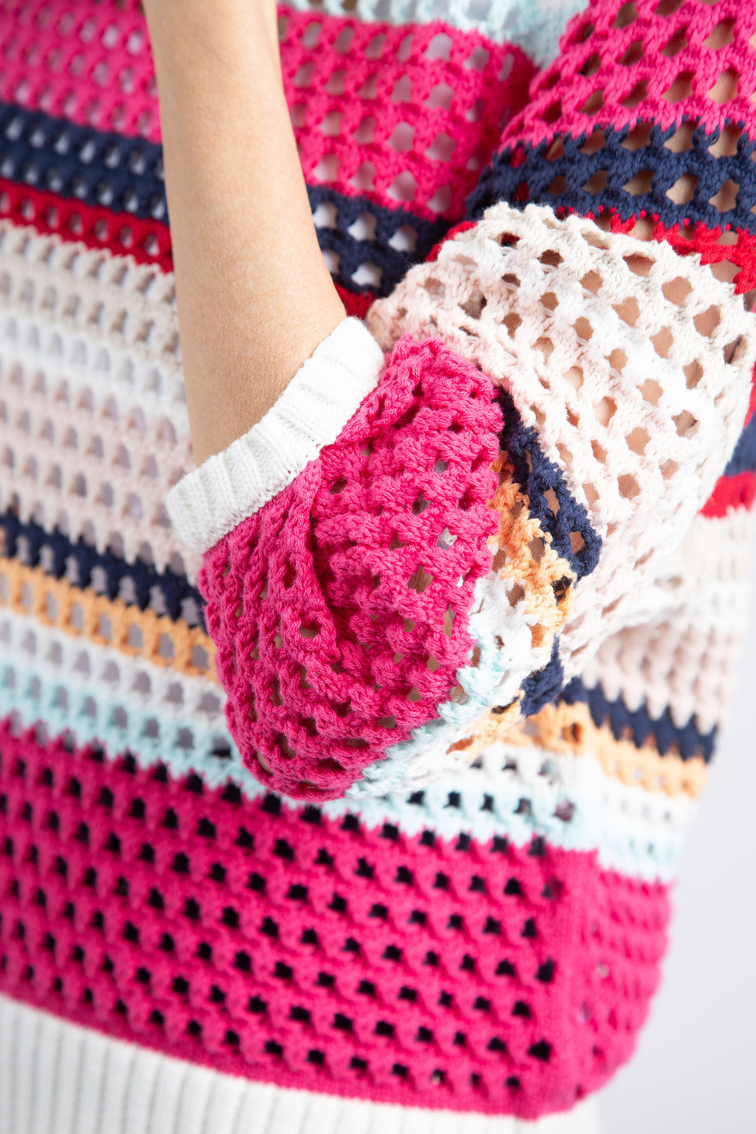 Cotton &frac34; Sleeve Sweater 