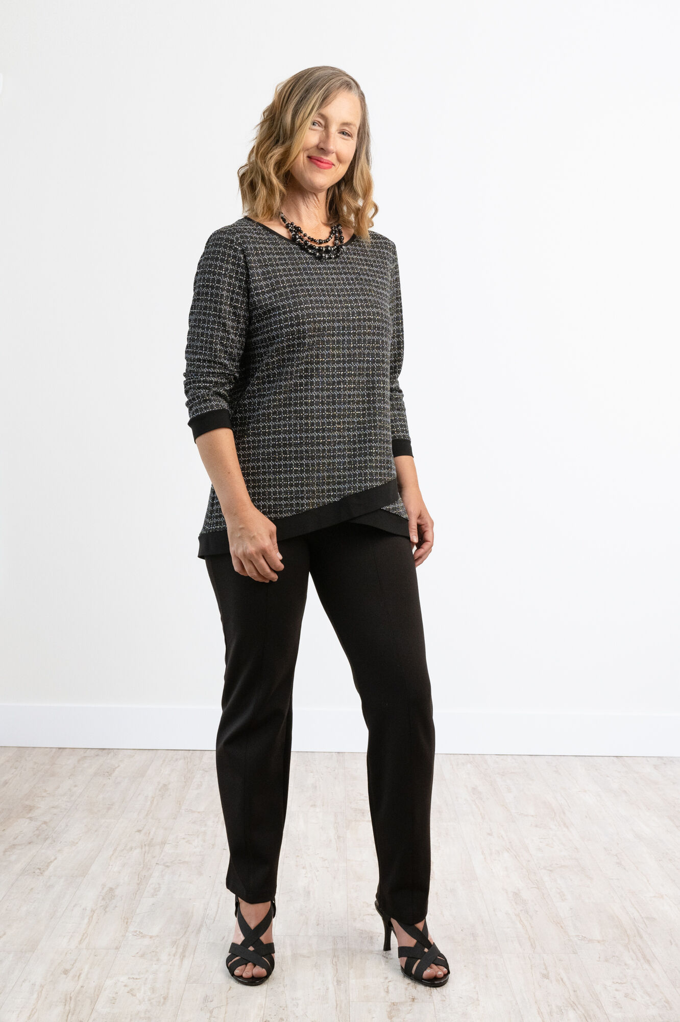 Dazzling Silver Sparkle Glitter Shimmery Festive Evening Top  Image 1