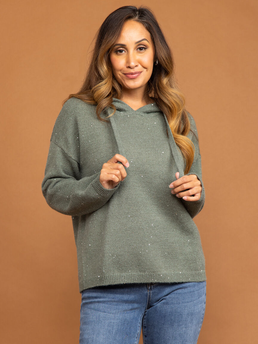 Long Sleeve Hoodie w/ Sequins