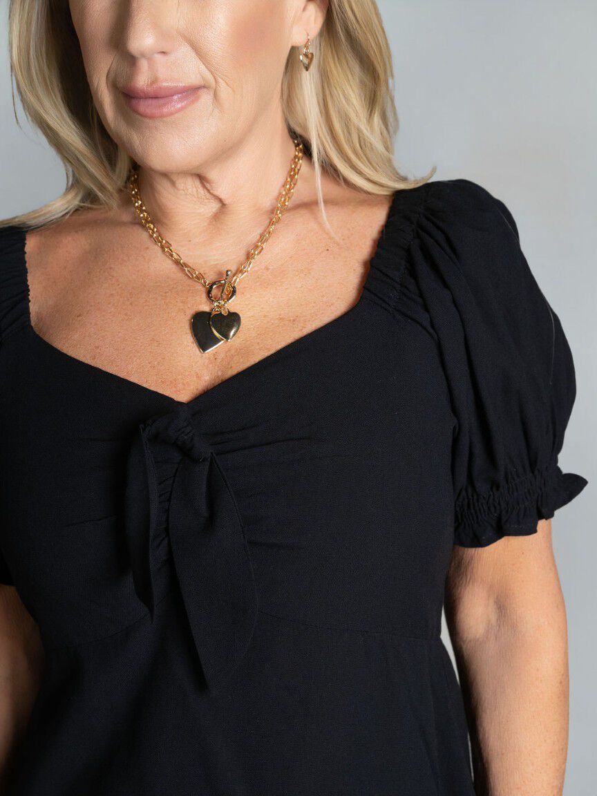 Off The Shoulder Tie Front Top