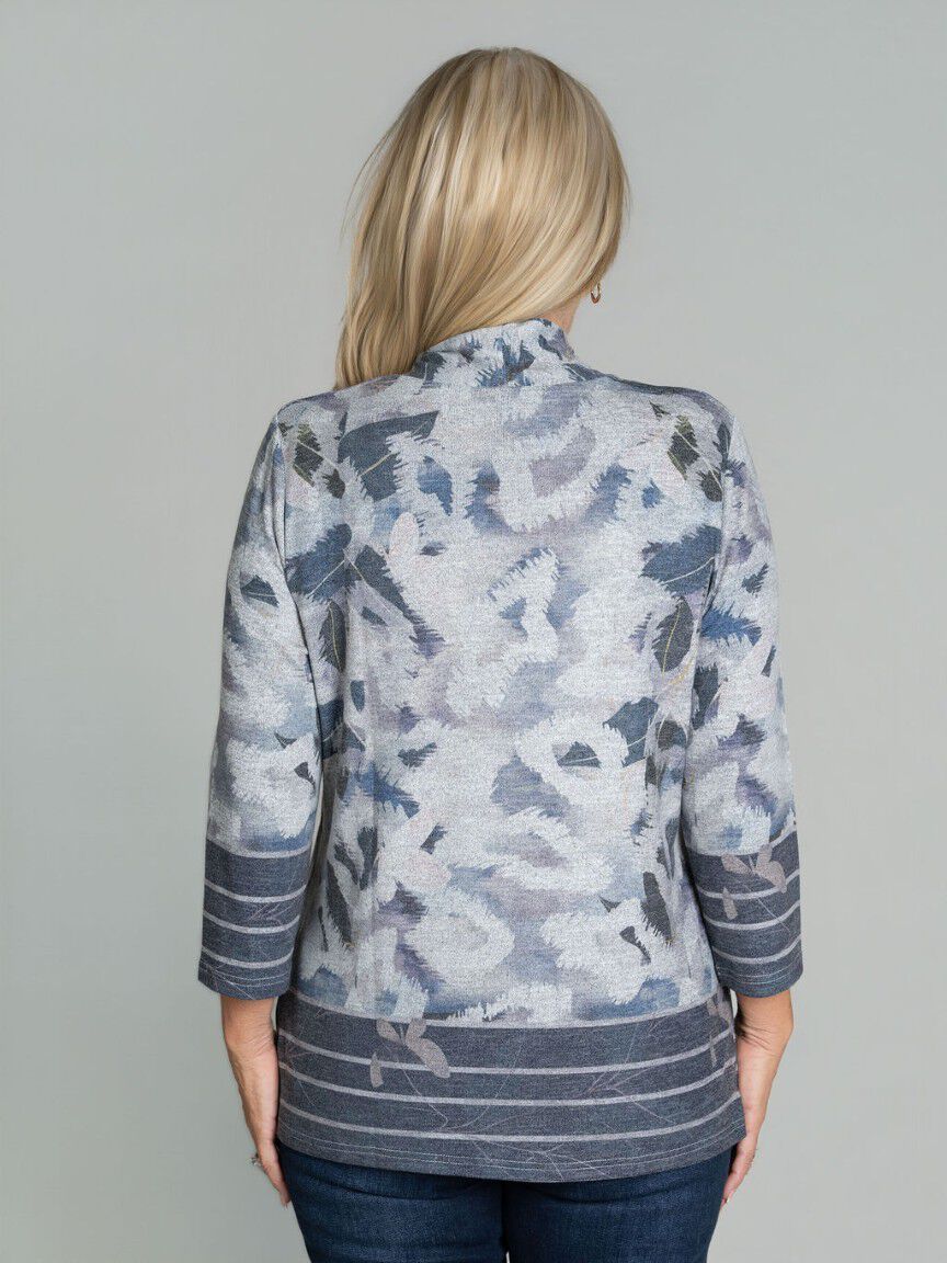 3/4 Sleeve Printed Foolers Top