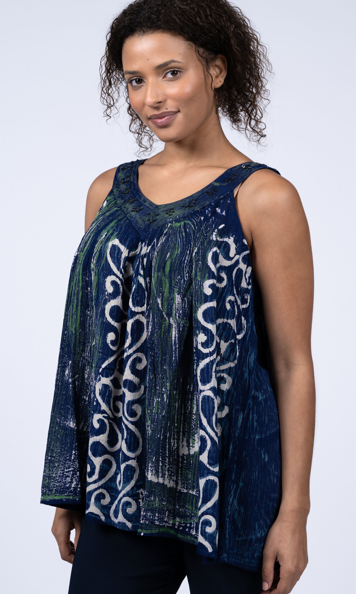 Flowy V-Neck Blouse Image 2