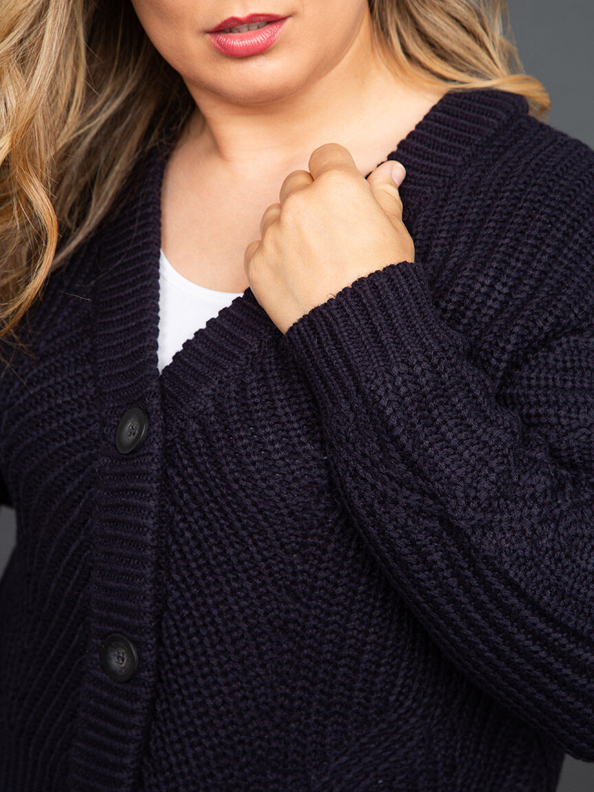 Long Sleeve Button-Up Cropped Cardigan Image 5