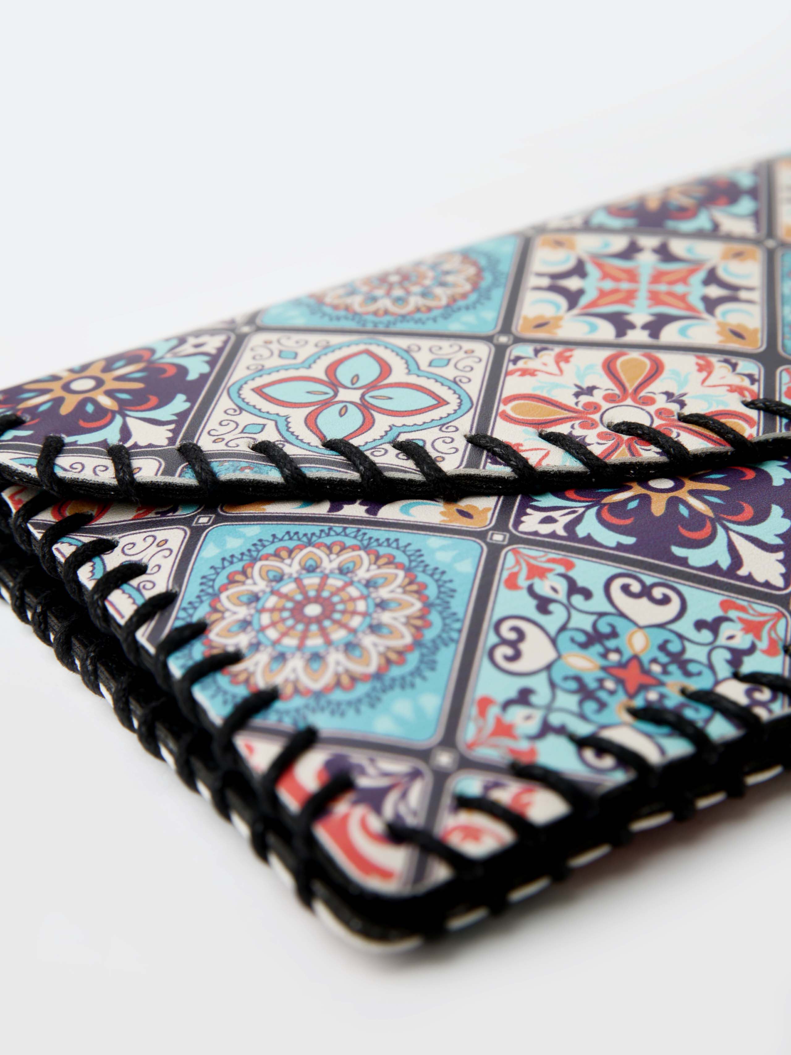 Mosaic Print Vegan Leather Crossbody Bag Image 6