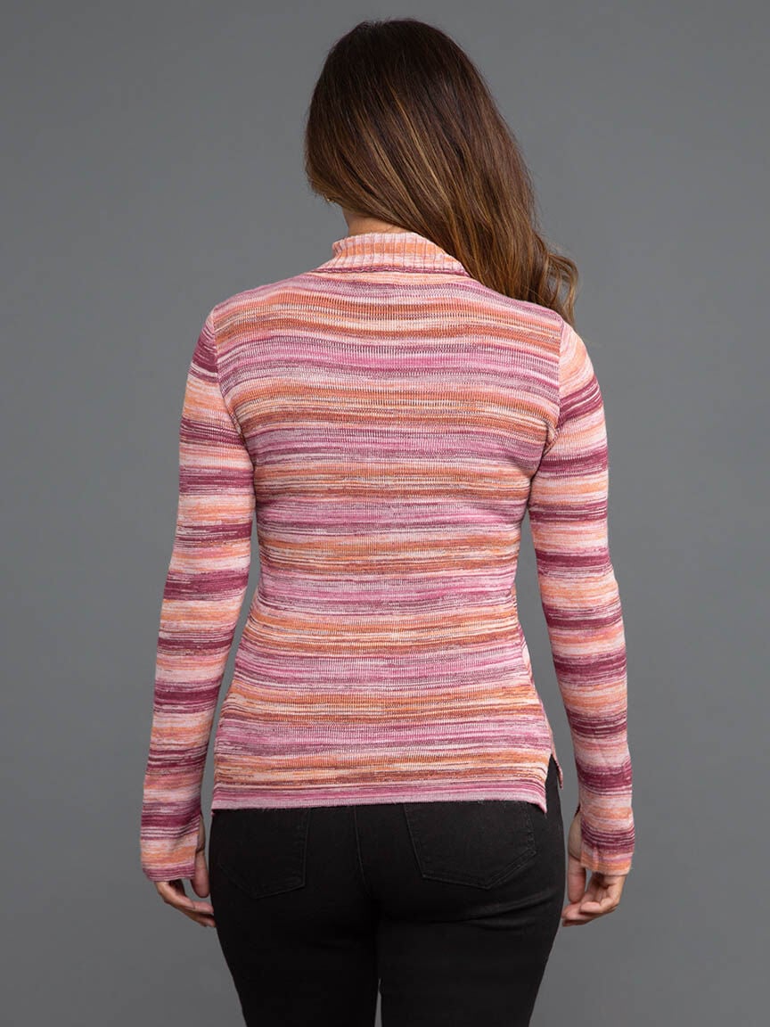 Space Dye Fine Gauge Knit Turtleneck