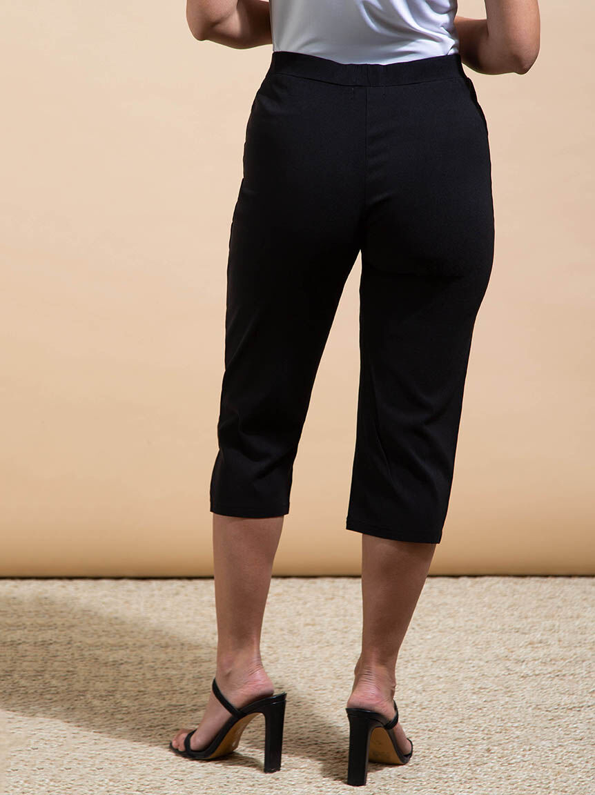 Button Accent Capri Pant Image 4