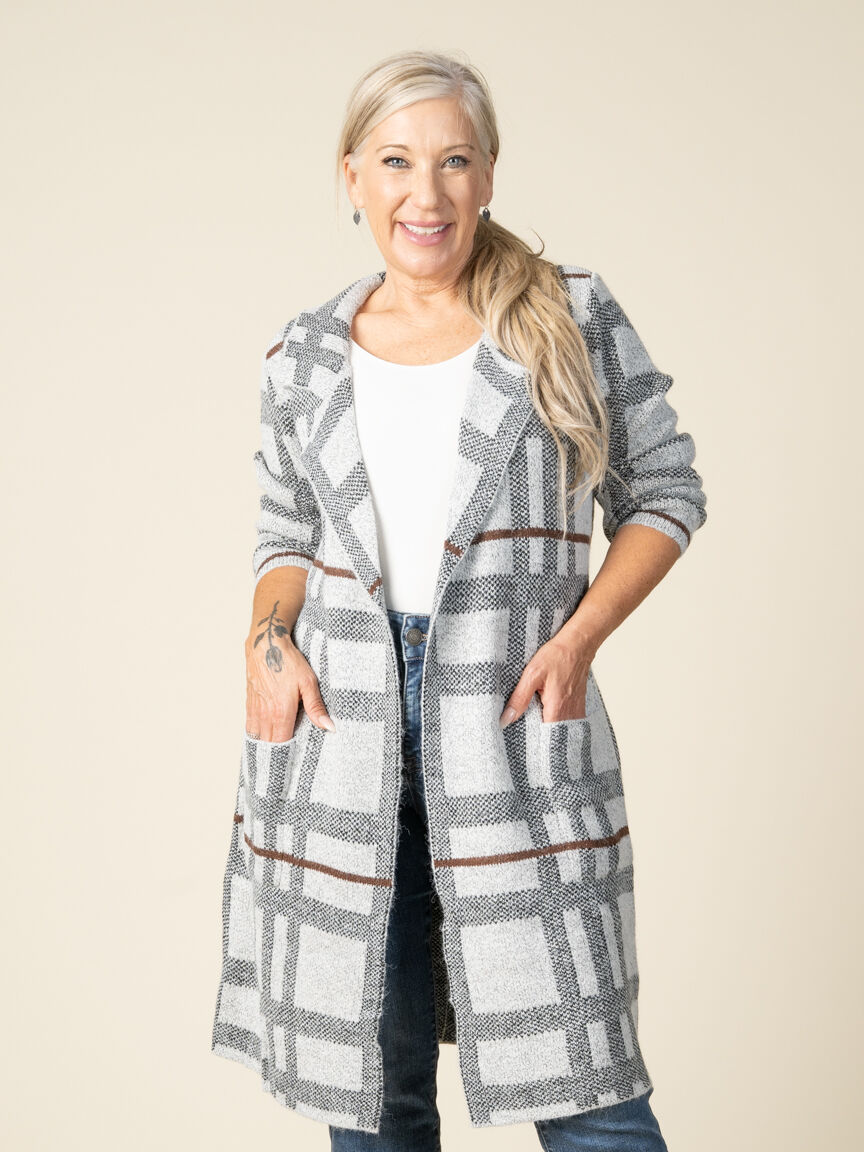 Long Sleeve Cardigan Sweater with Tie Belt