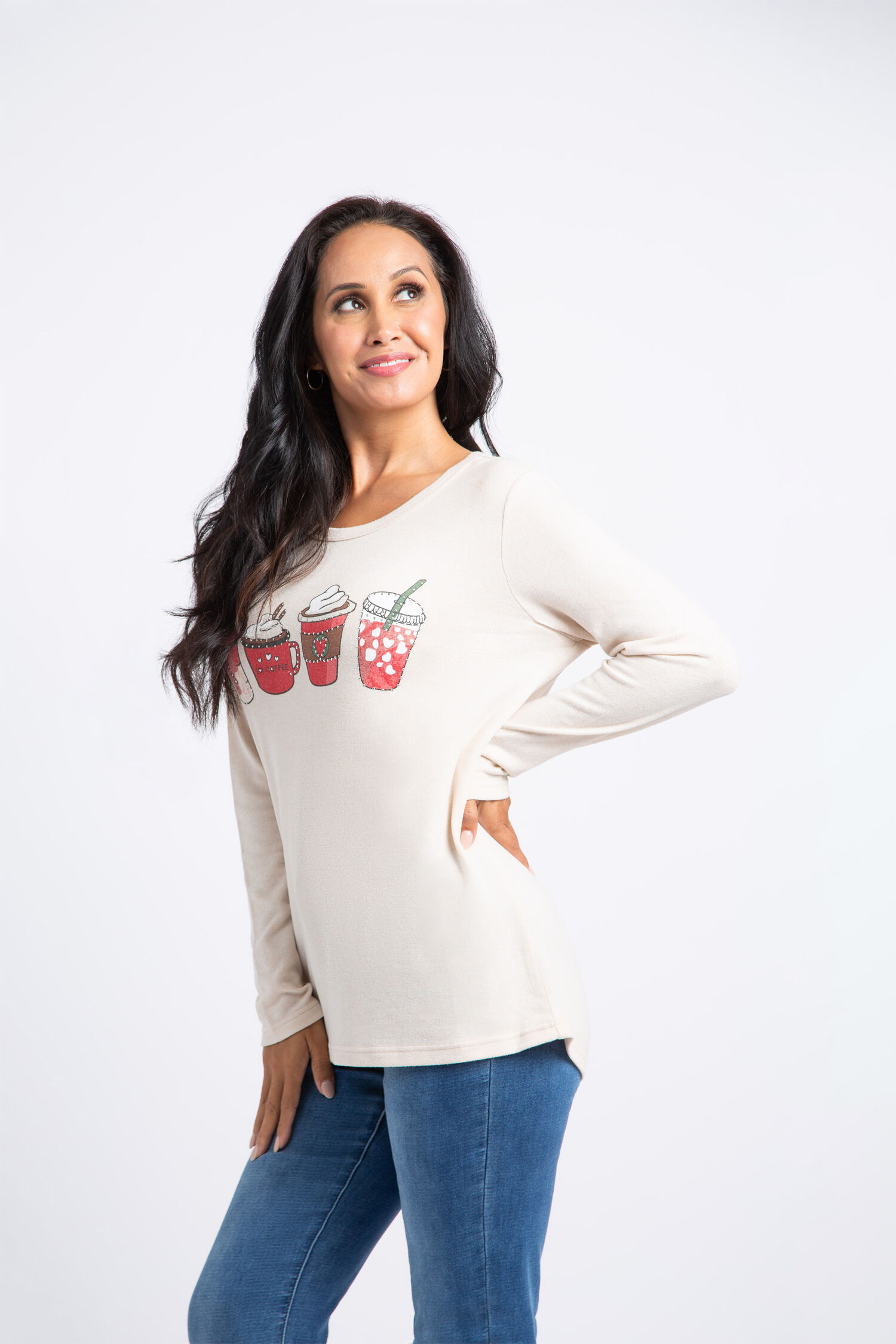 Long Sleeve Coffee Lovers Top  Image 2
