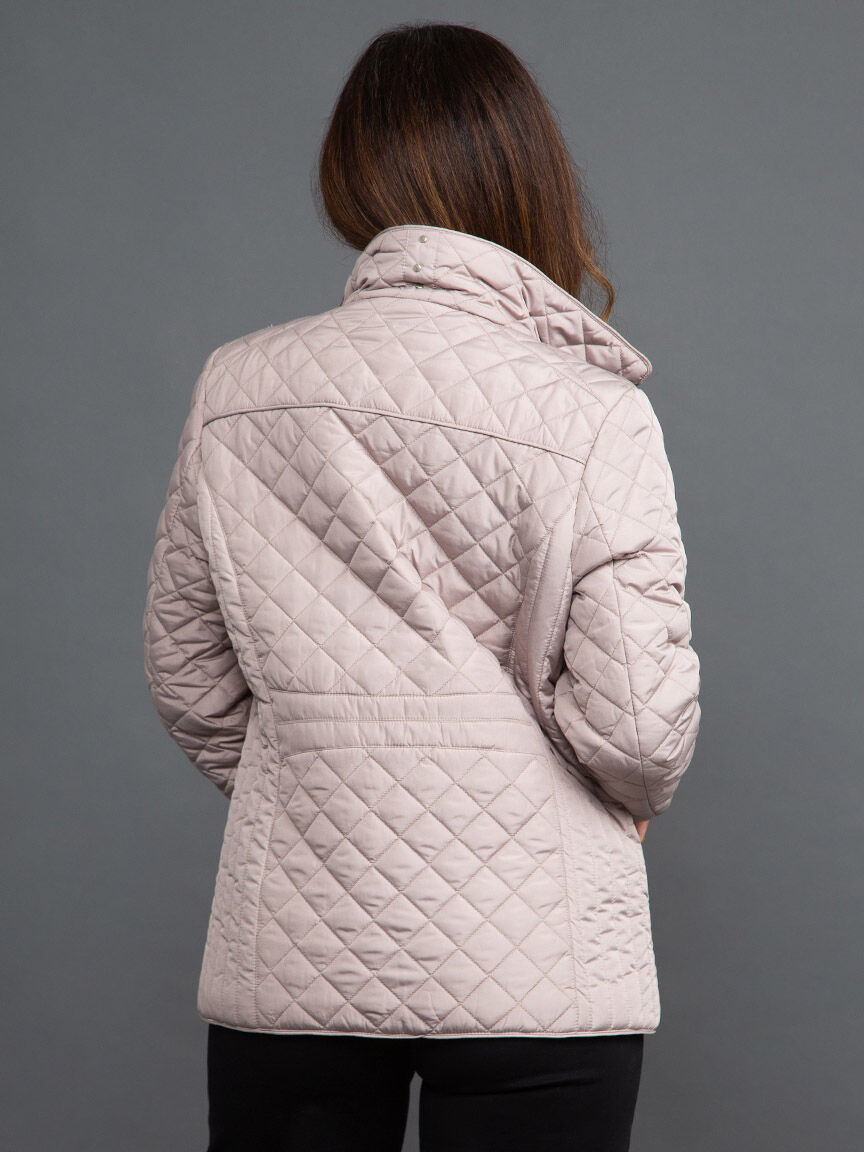 Diamond Quilted Zip-Up Jacket  Image 4