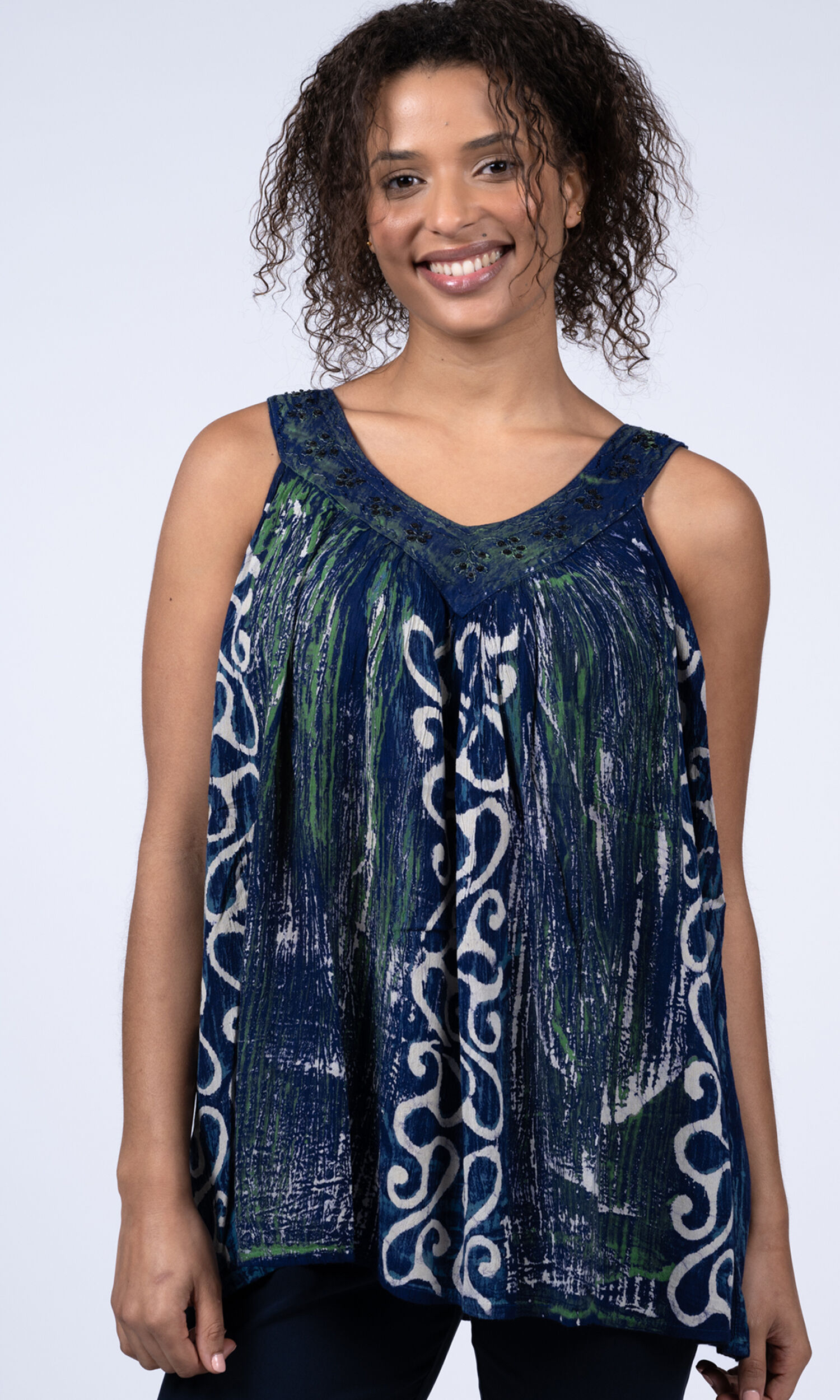 Flowy V-Neck Blouse Image 1