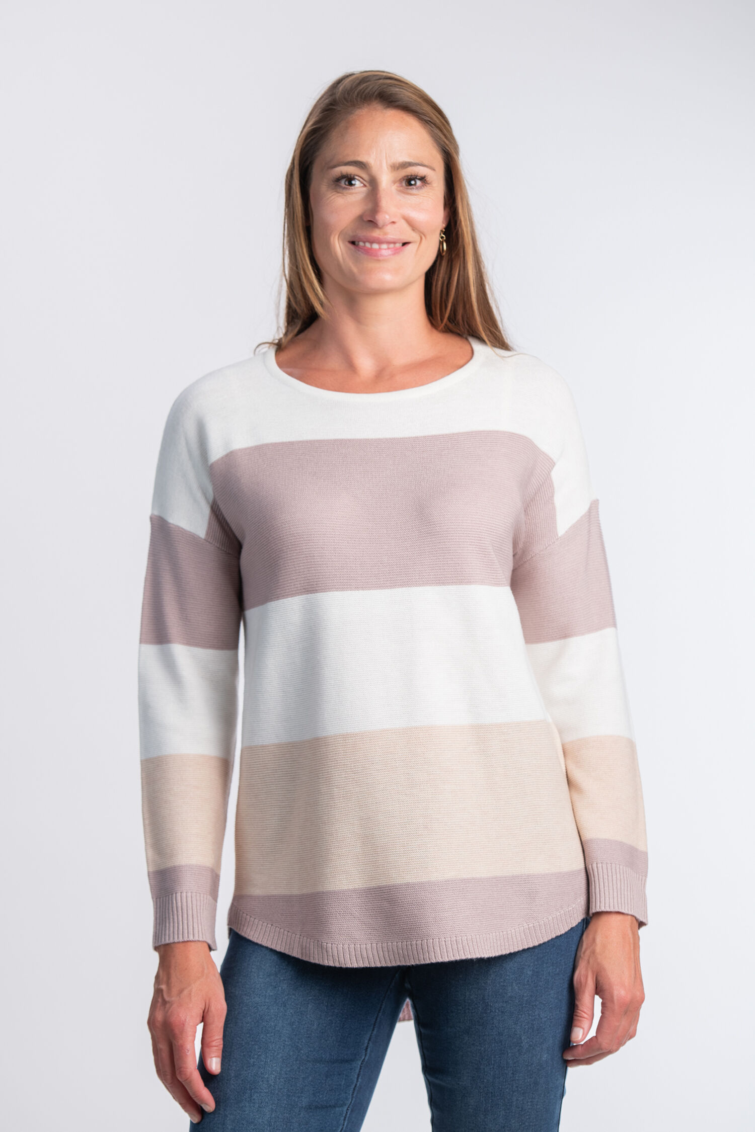Long Sleeve High-Low Knit Sweater  Image 1