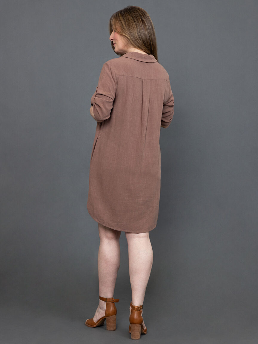 Long Tunic with Roll Tab Sleeves Image 3