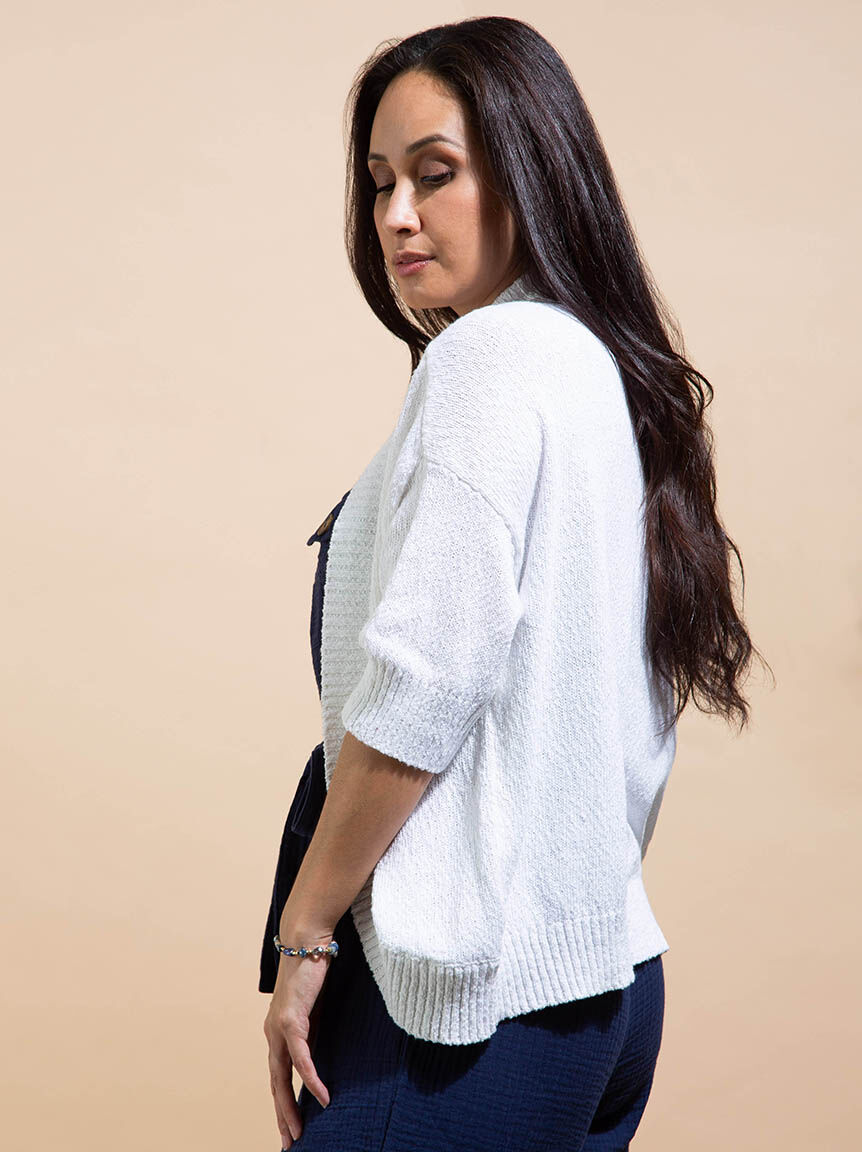 Open-Front Knit Bolero Cardigan Image 3