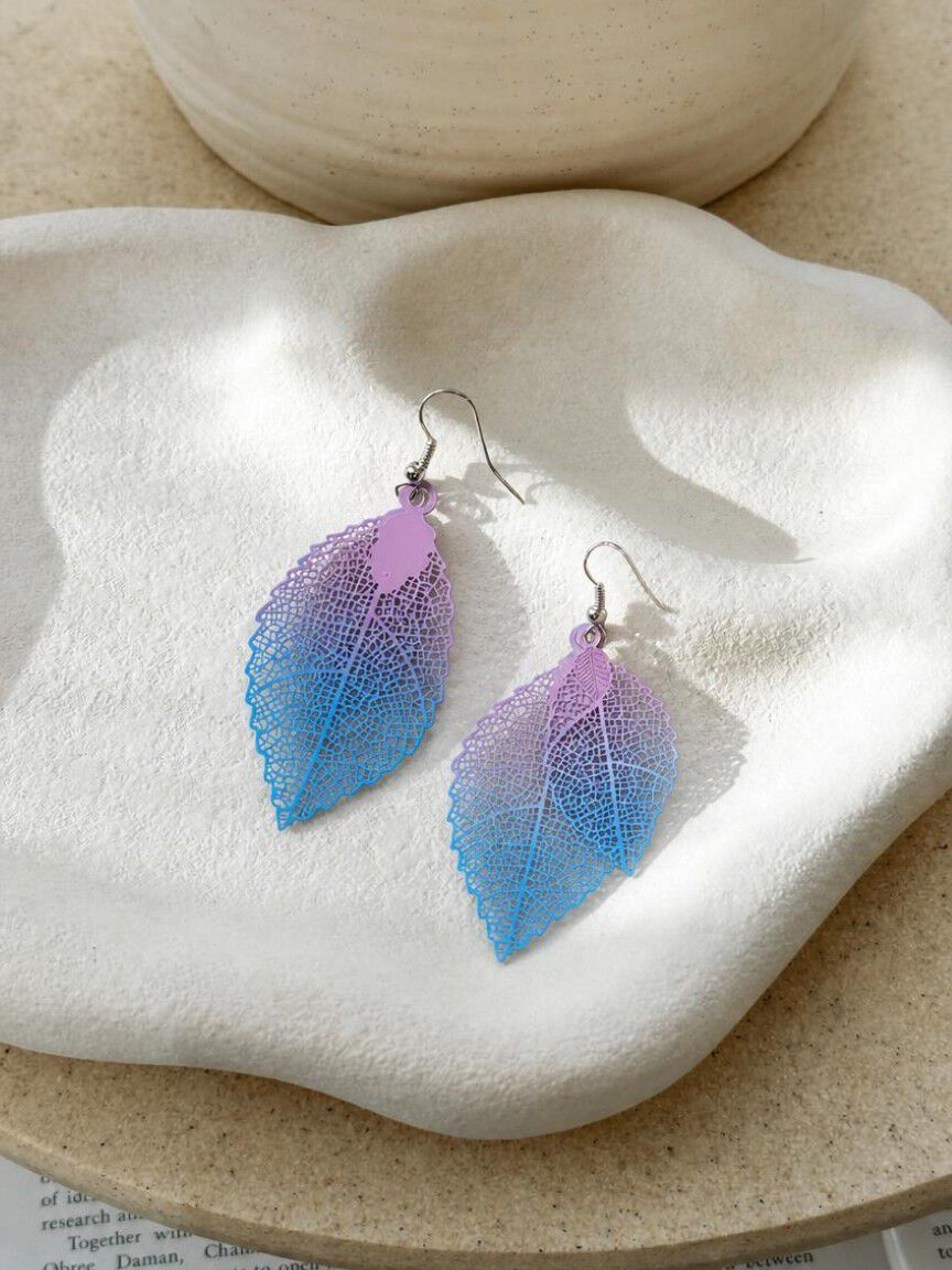 Double Leaf Hanging Earrings