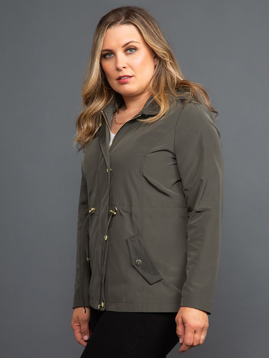 Lined Raincoat w/ Cinched Waist | Studio 65 | Suzanne's