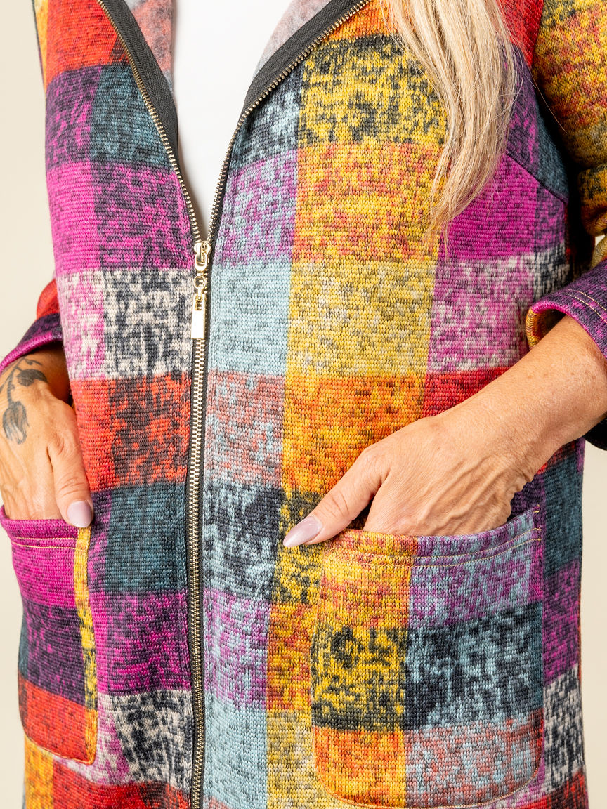 Longline Hooded Zip-Up Cardigan | Papillon | Suzanne's