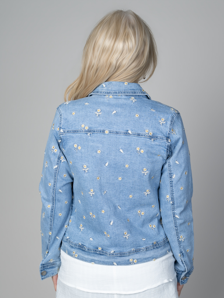 Marisa Relaxed Fit Denim Jacket With Embroidery | Lois | Suzanne's