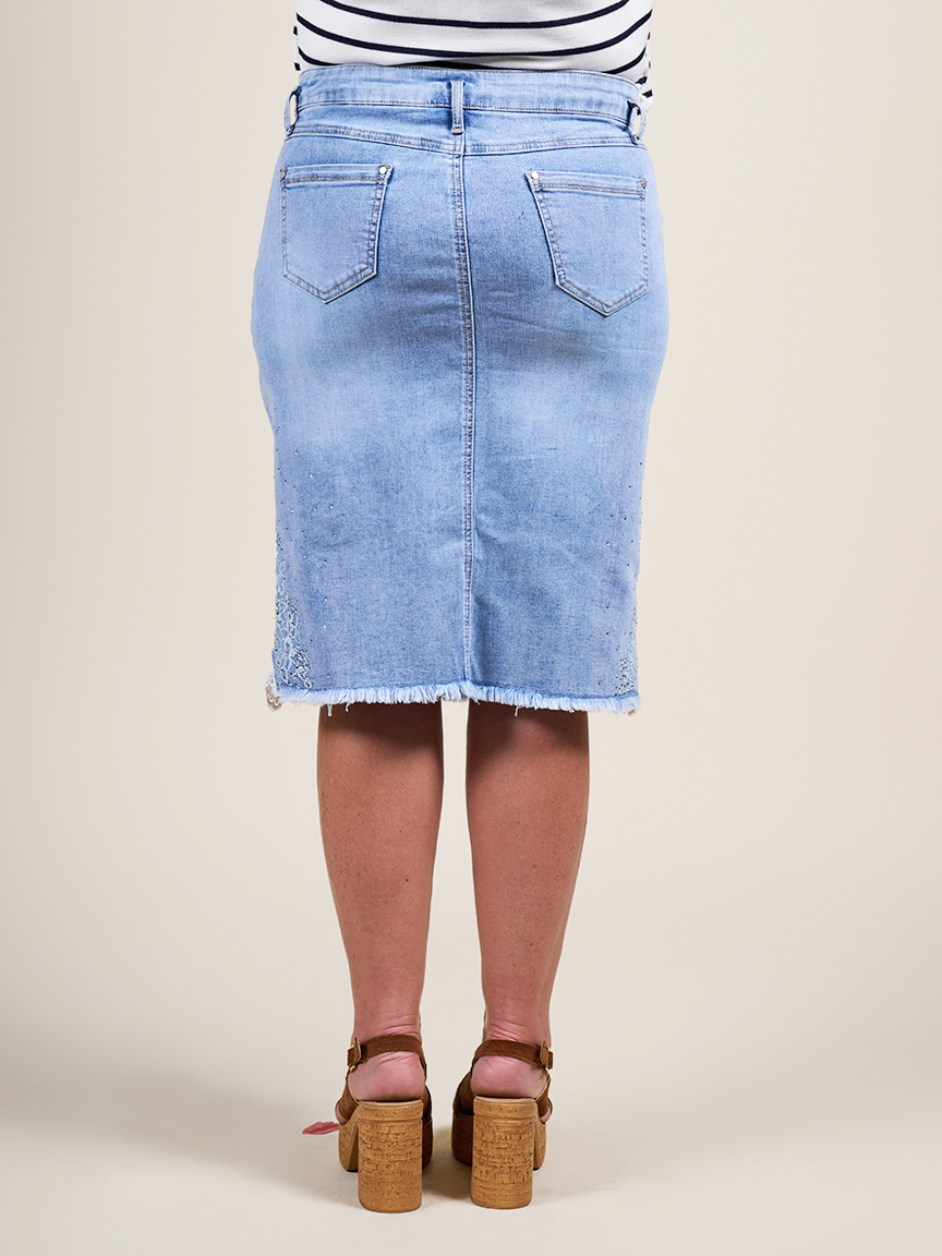 Denim Lace Skirt | Marbella | Suzanne's
