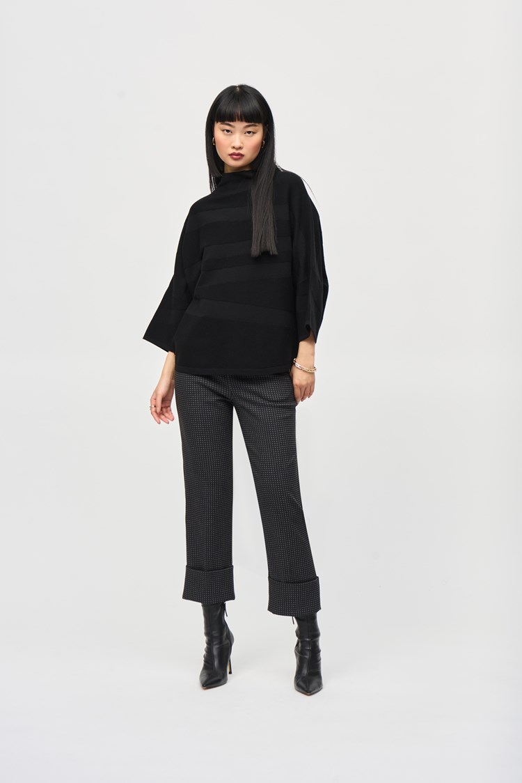 Joseph Ribkoff Brushed Viscose Straight Mock Neck Sweater main image 1