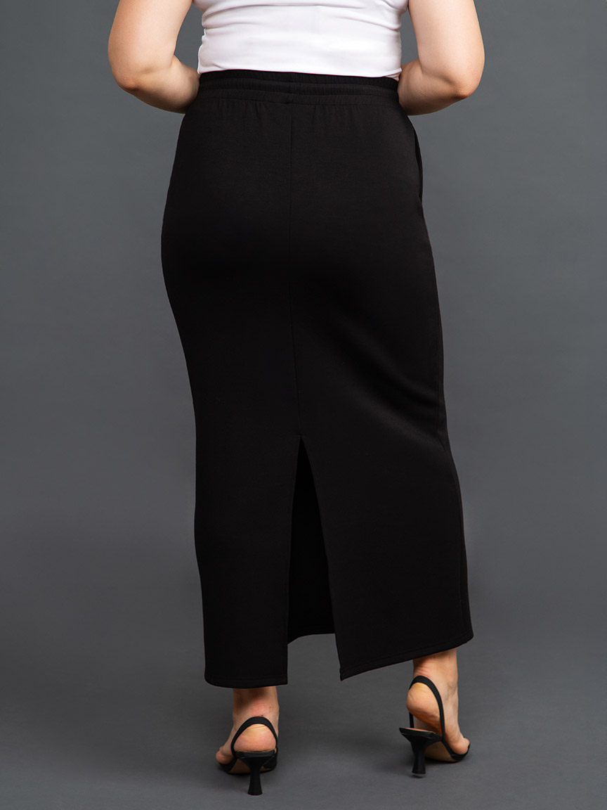 Soft Jersey Maxi Skirt w/ Back Slit | Studio 65 | Suzanne's