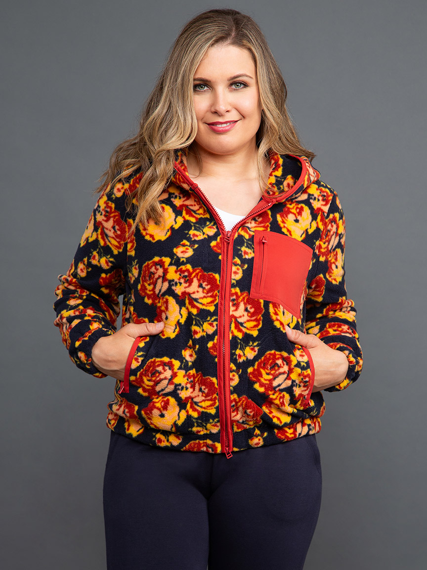 Polar Fleece Floral Hooded Jacket | Tribal | Suzanne's