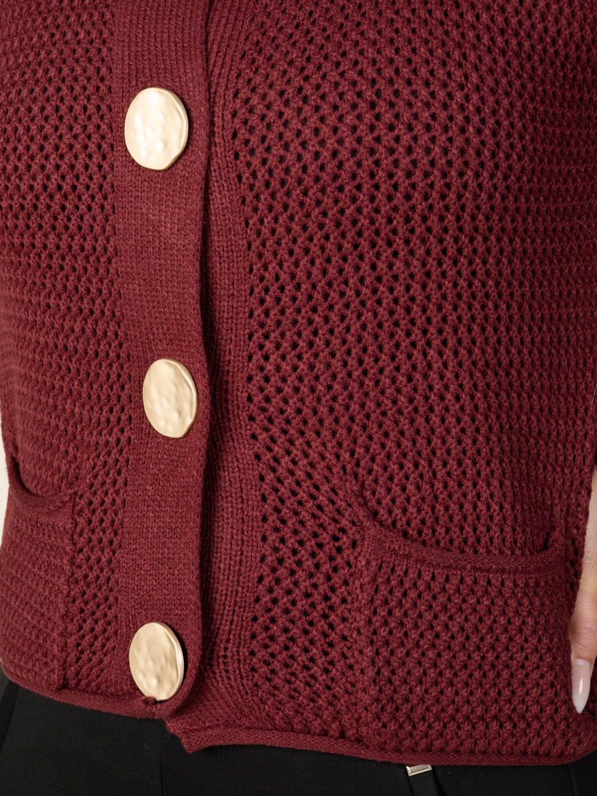 Crochet Button-Up Cardigan | Ness | Suzanne's