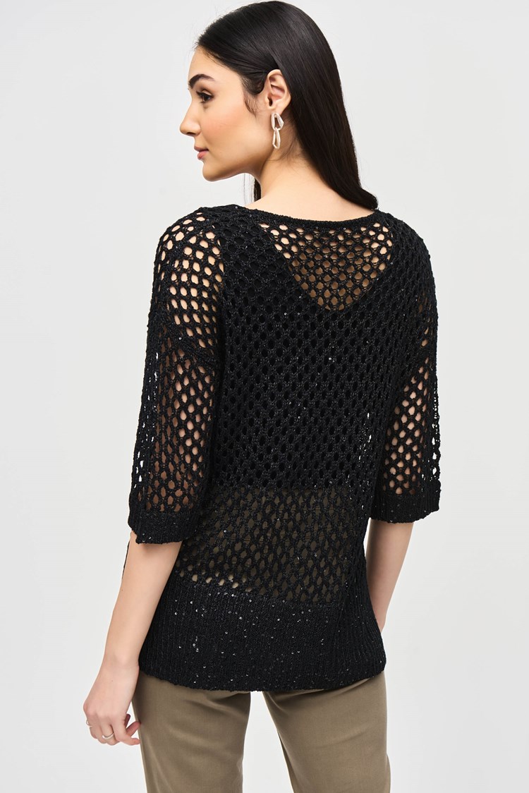 Open Stitch Sweater with Sequins | Joseph Ribkoff | Suzanne's