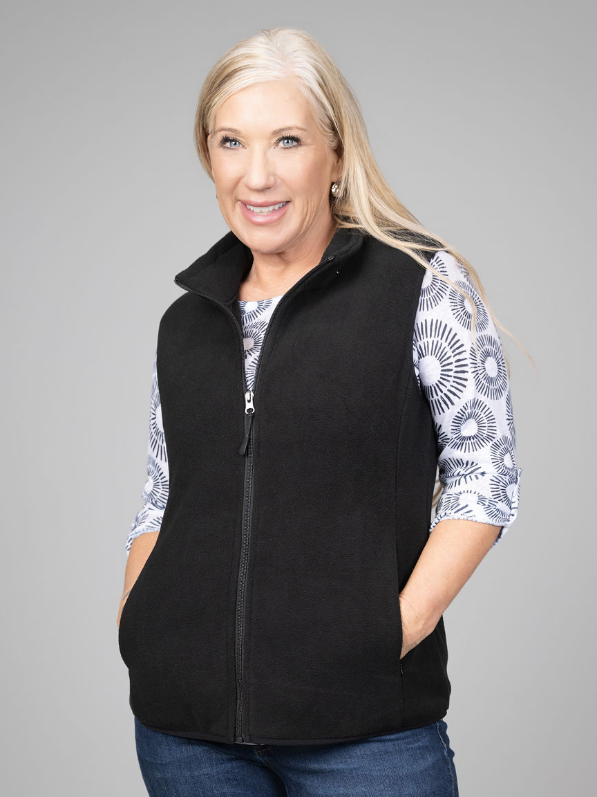 Fleece Zip-Up Vest | Studio 65 | Suzanne's