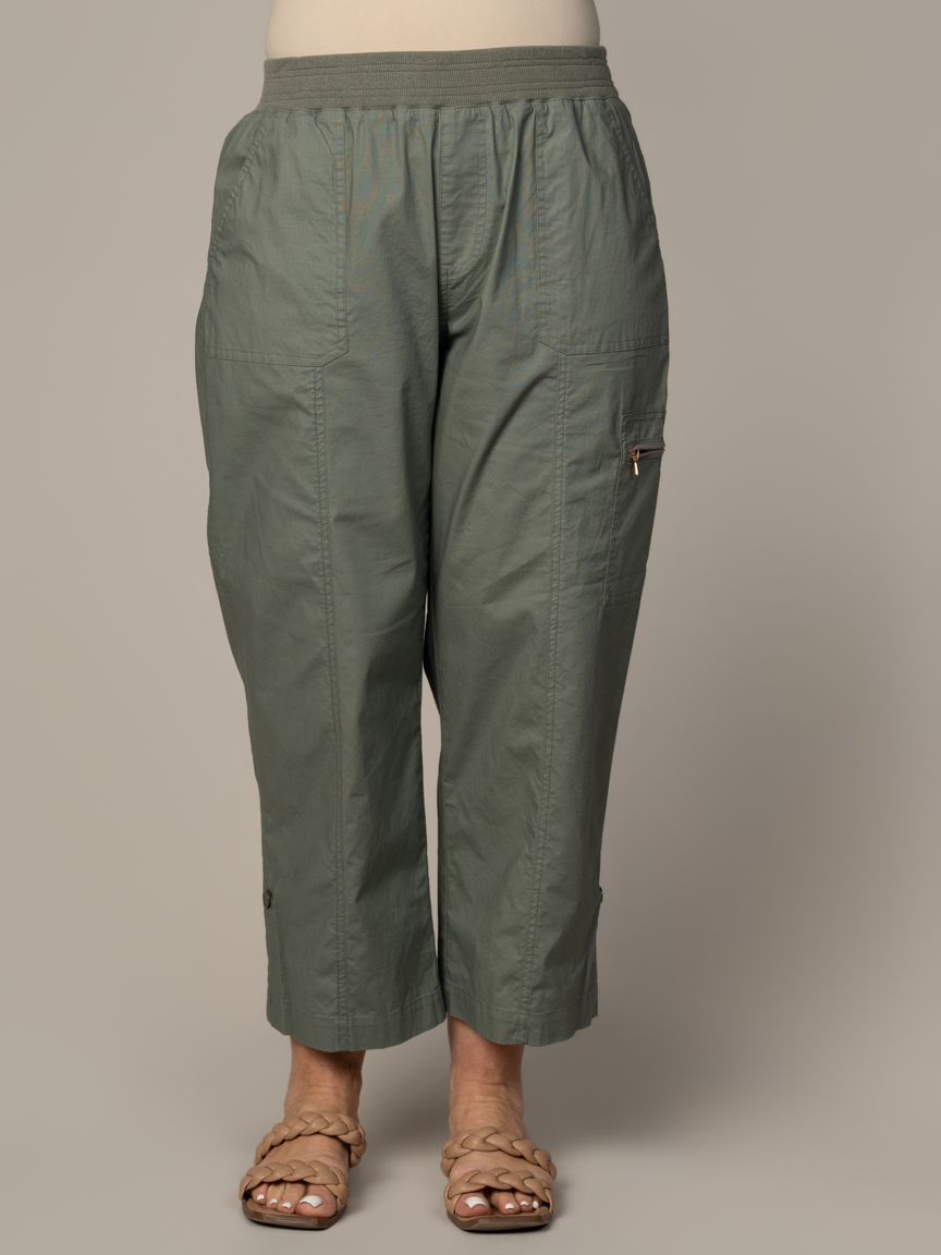 Pull-On Crop Cargo Pants | Point Zero | Suzanne's