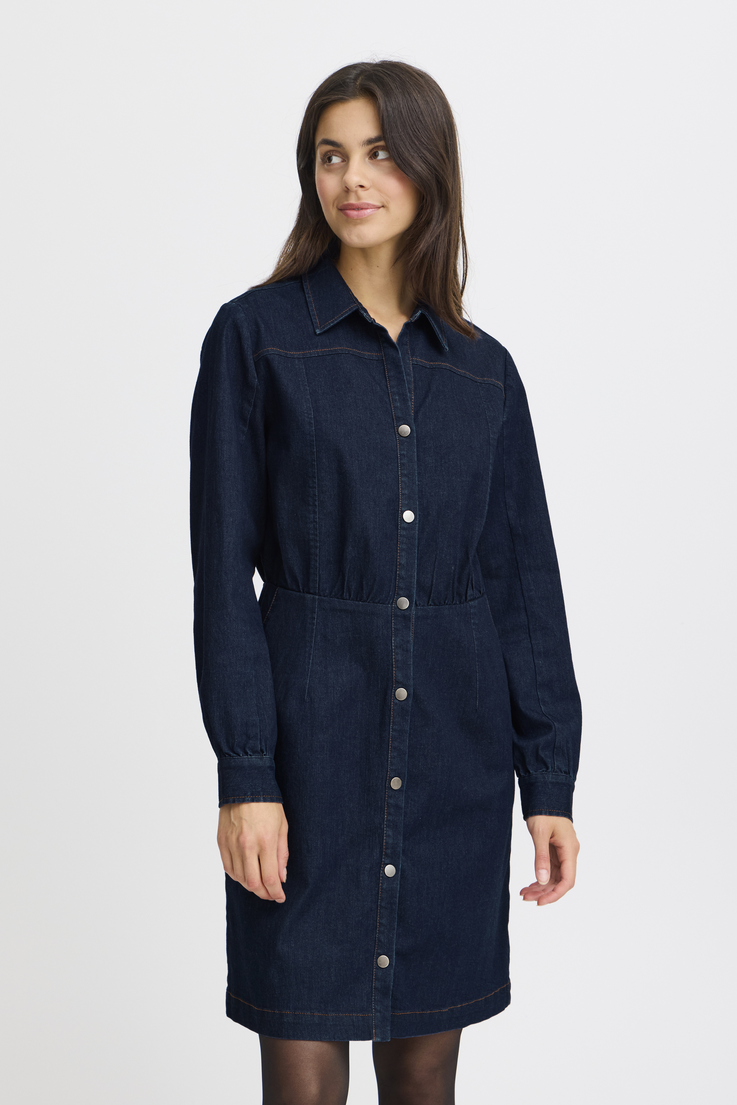 Long Sleeve Knee Length Denim Dress | Fransa | Suzanne's