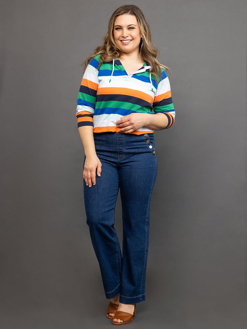 Gold Snap Pocket Jean | Studio 65 | Suzanne's