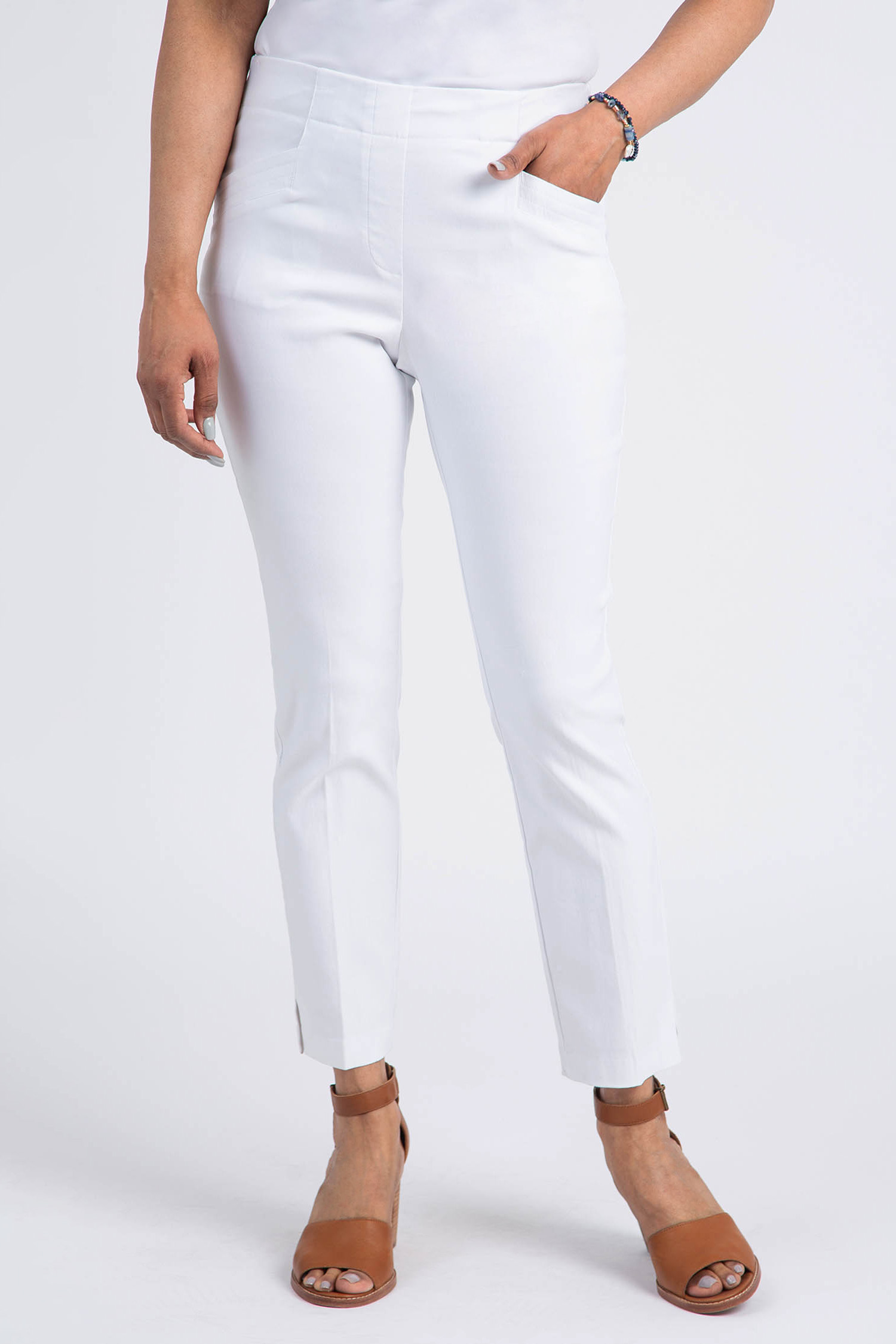 Damask Mosaic Pull-On Ankle Pant