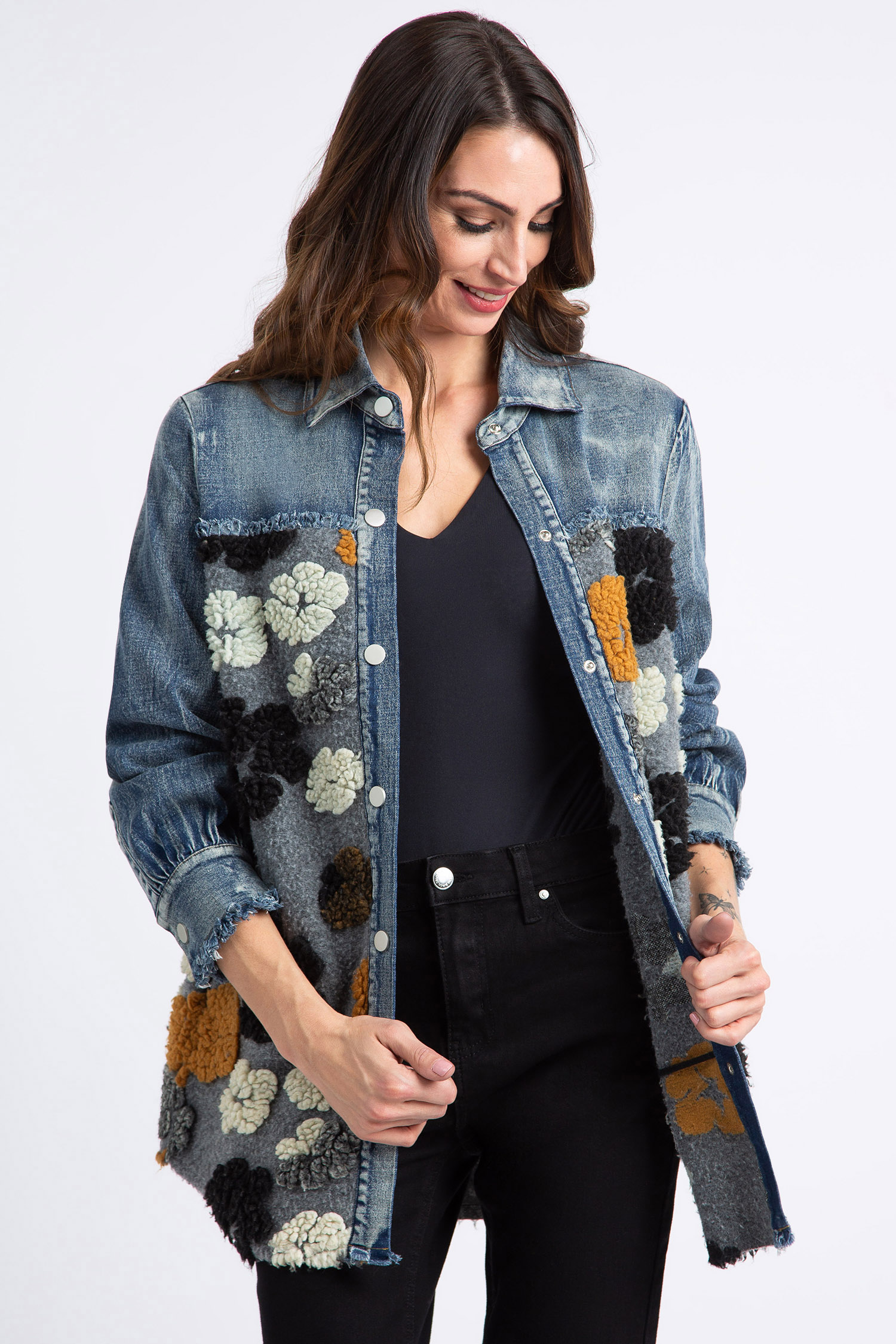 Floral Denim Jacket | Fresh FX | Suzanne's