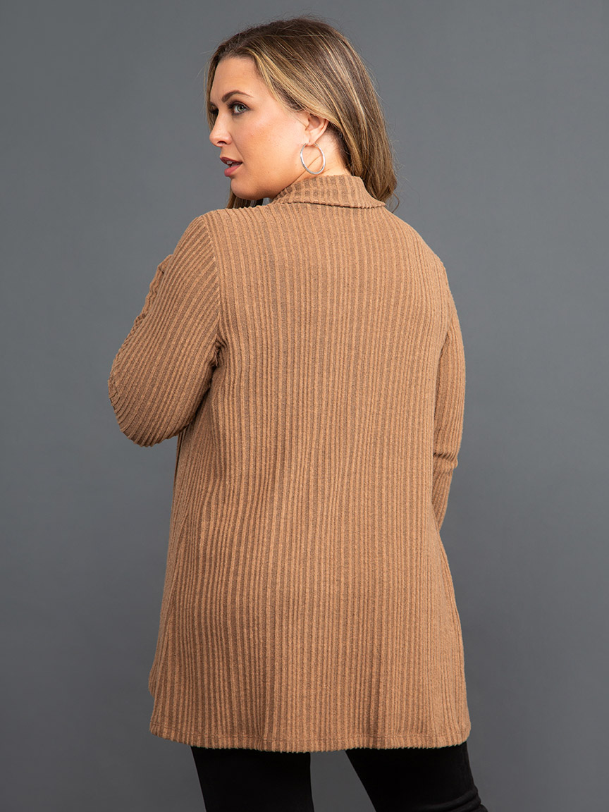 Ribbed Knit Open Front Cardigan | Studio 65 | Suzanne's