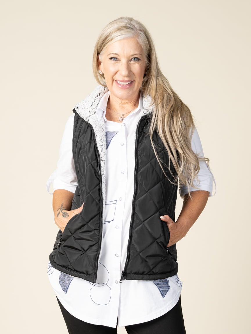 Reversable Sherpa Vest | Moffi | Suzanne's