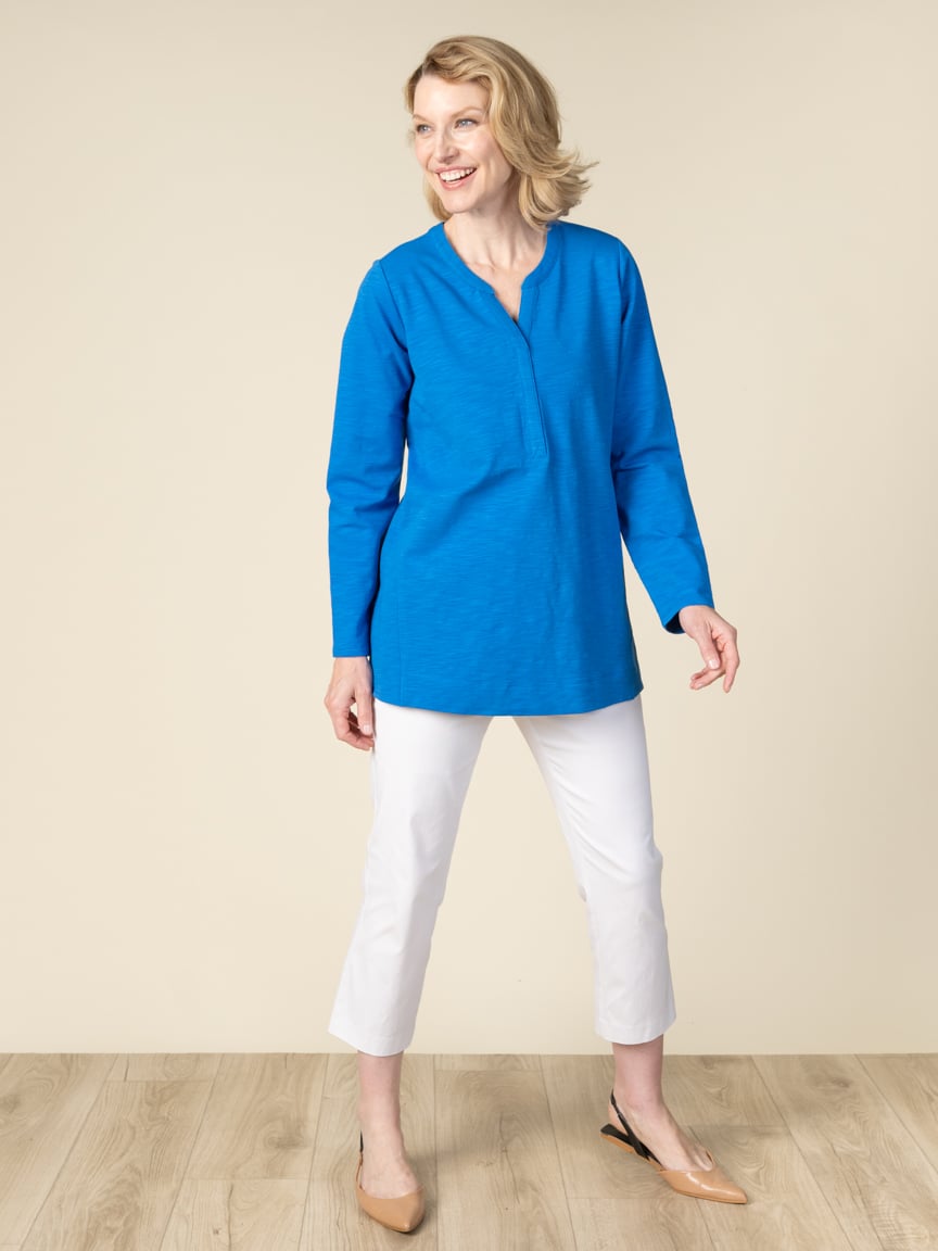 3/4 Sleeve V-Neck Tunic | Studio 65 | Suzanne's 3/4 Sleeve V-Neck Tunic | Studio 65 | Suzanne's
