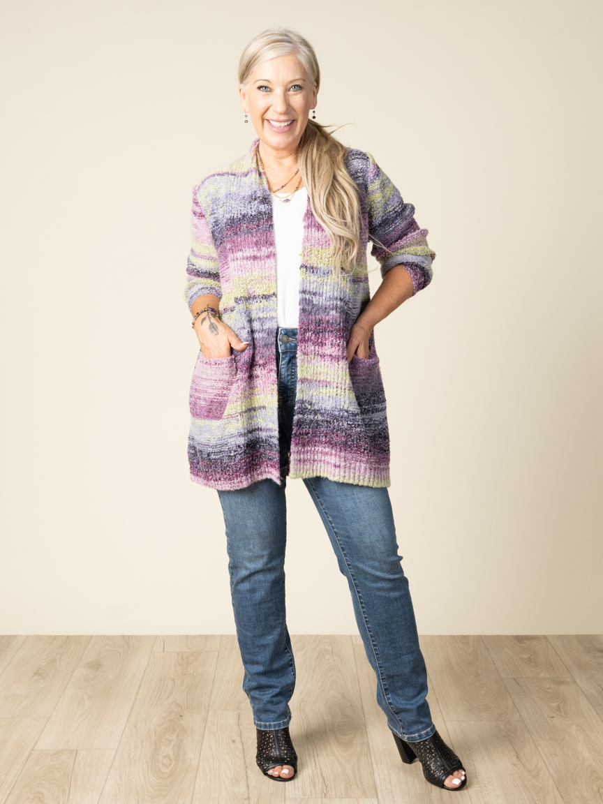 Open Front Space Dye Cardigan | Papa | Suzanne's