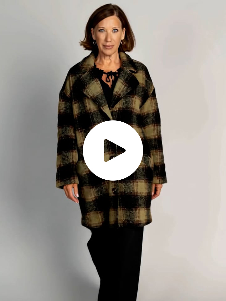 Collared Wool Blend Cocoon Coat