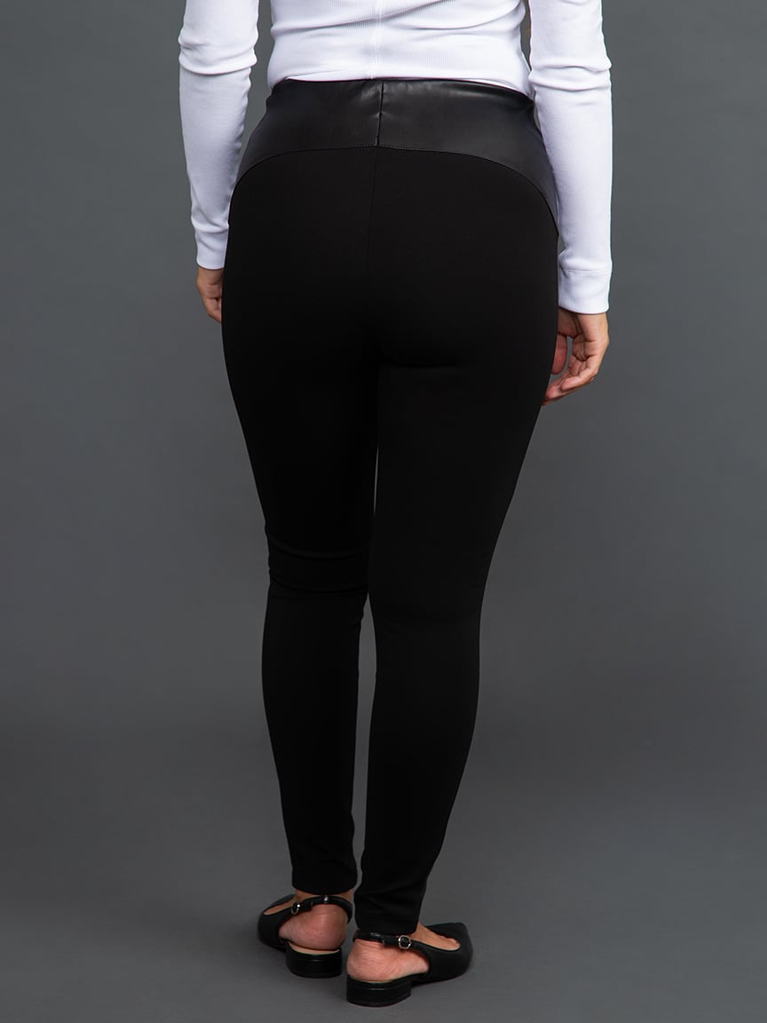 Pleather Front Mid-Rise Leggings | Tribal | Suzanne's