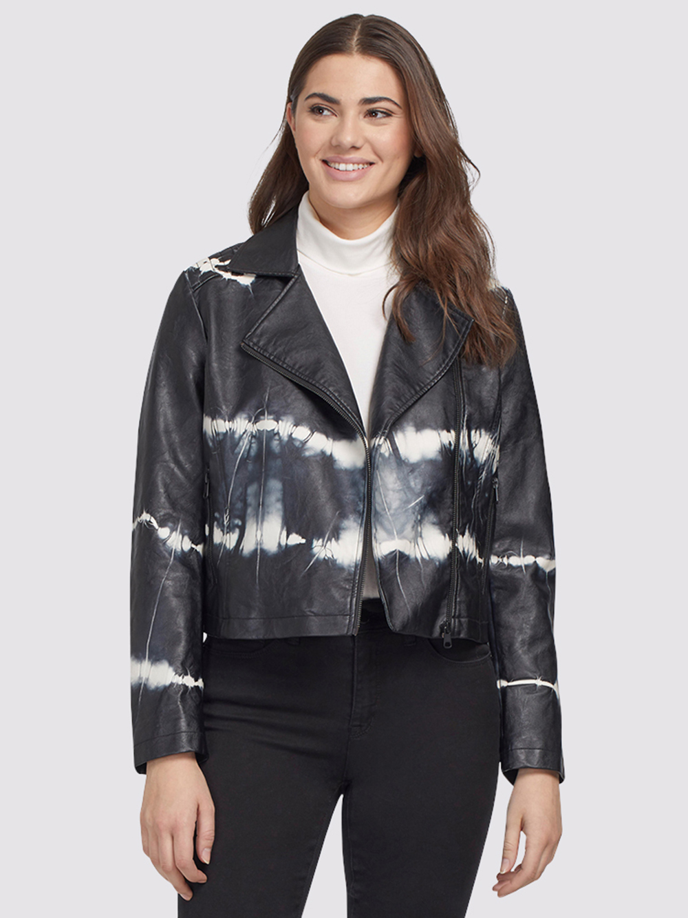 Tie-Dye Leather Biker Jacket | Tribal | Suzanne's